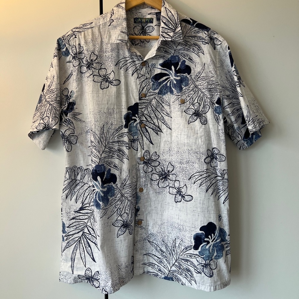 Tropical short sleeve button down